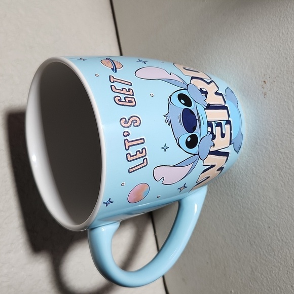 Disney Coffee Mug Stitch Let’s Get Weird Large Stitch 25 ounces Ceramic Cup NEW - Picture 5 of 7